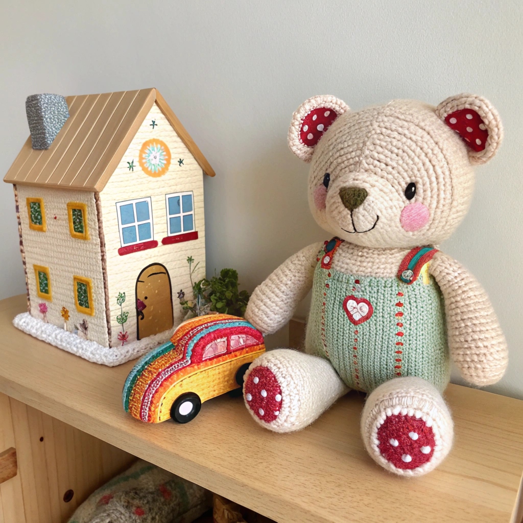 Lekmatta med broderi